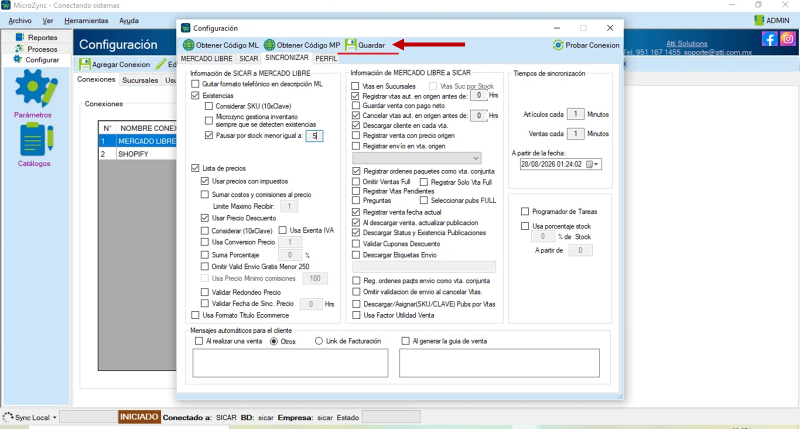 MicroZync &mdash;Picture &mdash; Conecta Sicar 4 con Mercado Libre