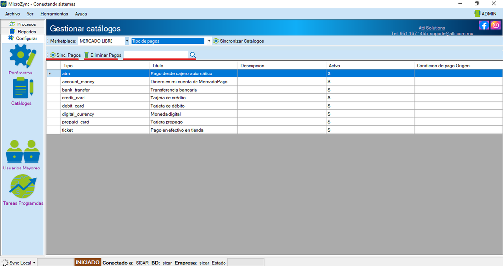 MicroZync &mdash;Picture &mdash; Conecta Sicar 4 con Mercado Libre