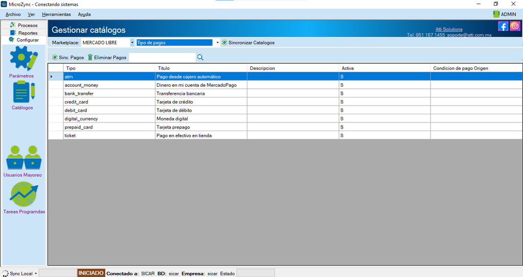 MicroZync &mdash;Picture &mdash; Conecta Sicar 4 con Mercado Libre