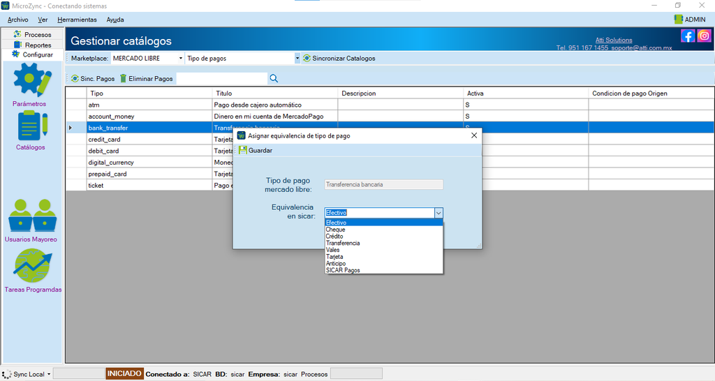 MicroZync &mdash;Picture &mdash; Conecta Sicar 4 con Mercado Libre