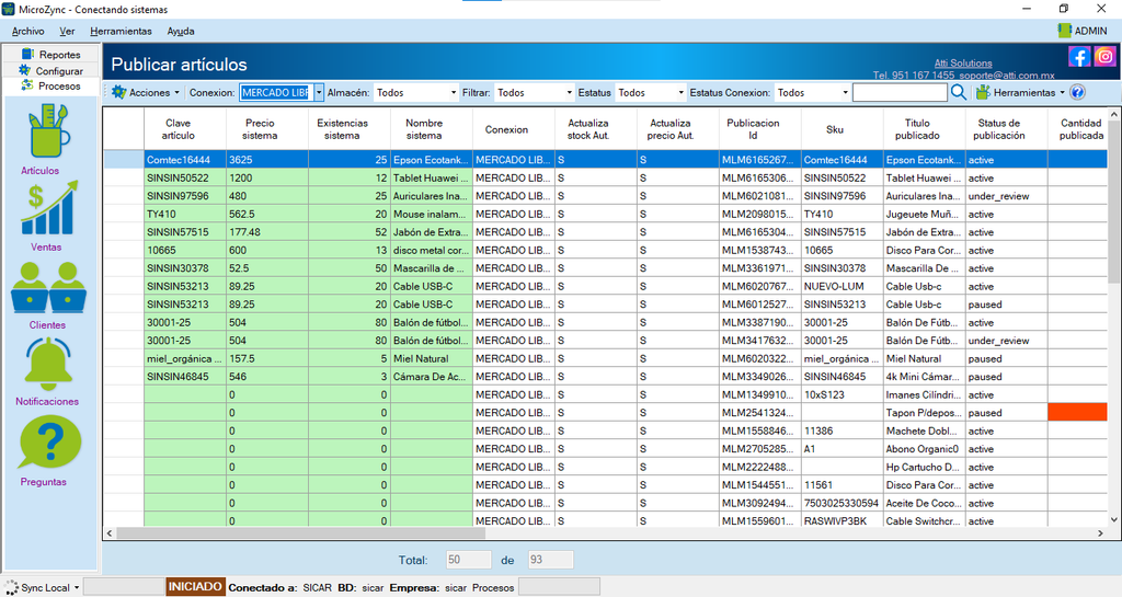 MicroZync &mdash;Picture &mdash; Conecta Sicar 4 con Mercado Libre
