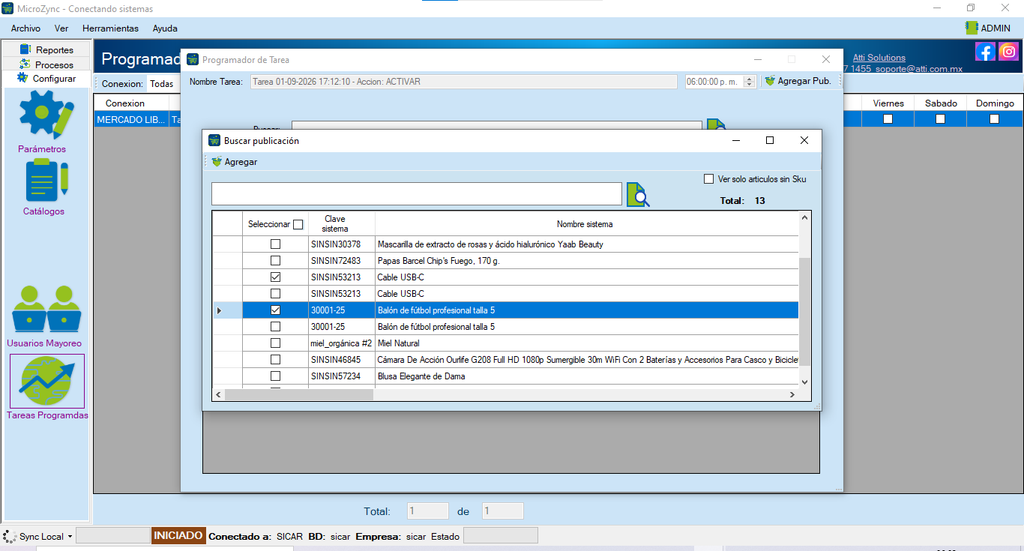 MicroZync &mdash;Picture &mdash; Tareas programadas y Tablero en Microzync
