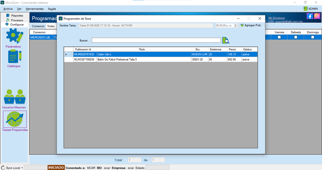 MicroZync &mdash;Picture &mdash; Tareas programadas y Tablero en Microzync