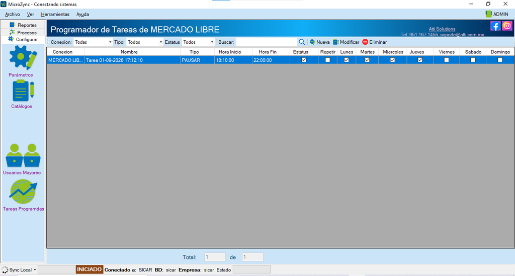 MicroZync &mdash;Picture &mdash; Tareas programadas y Tablero en Microzync