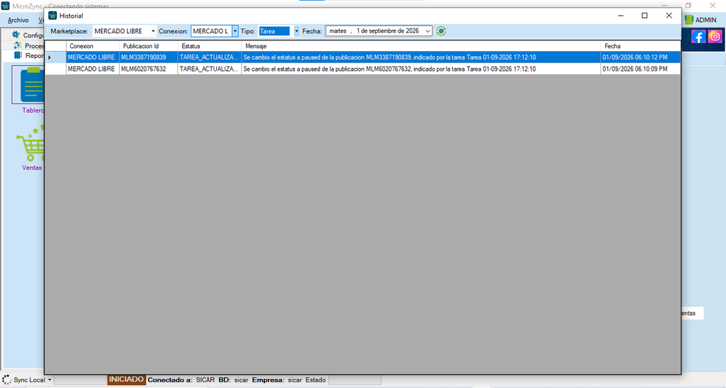 MicroZync &mdash;Picture &mdash; Tareas programadas y Tablero en Microzync