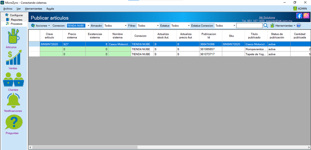 MicroZync &mdash;Picture &mdash; Conecta Microsip con Tienda Nube