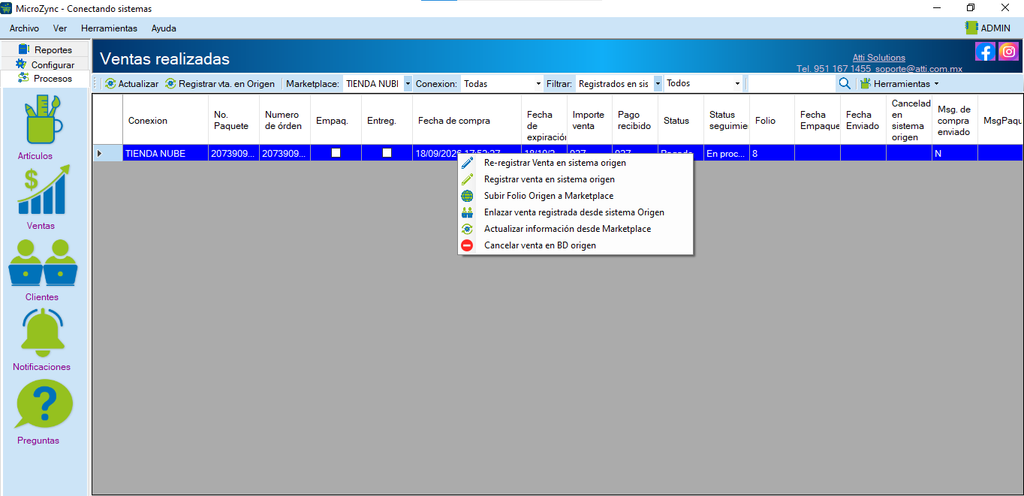 MicroZync &mdash;Picture &mdash; Conecta Microsip con Tienda Nube