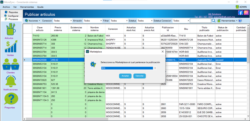 Conecta Sicar 4 con Wix 36 MicroZync —Picture — Conecta Sicar 4 con Wix