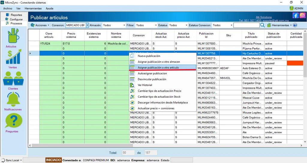MicroZync &mdash;Picture &mdash; Conectar Contpaqi con Mercado Libre