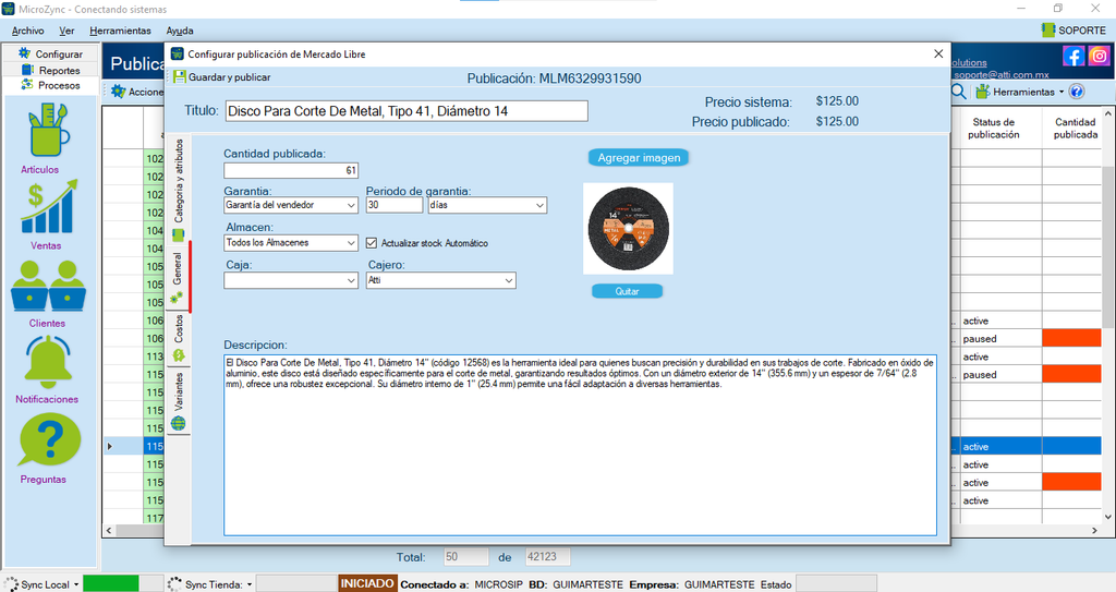 Conectar Microsip con Mercado Libre 52 MicroZync —Picture — Conectar Microsip con Mercado Libre